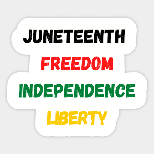 Juneteenth independence day Sticker by merysam